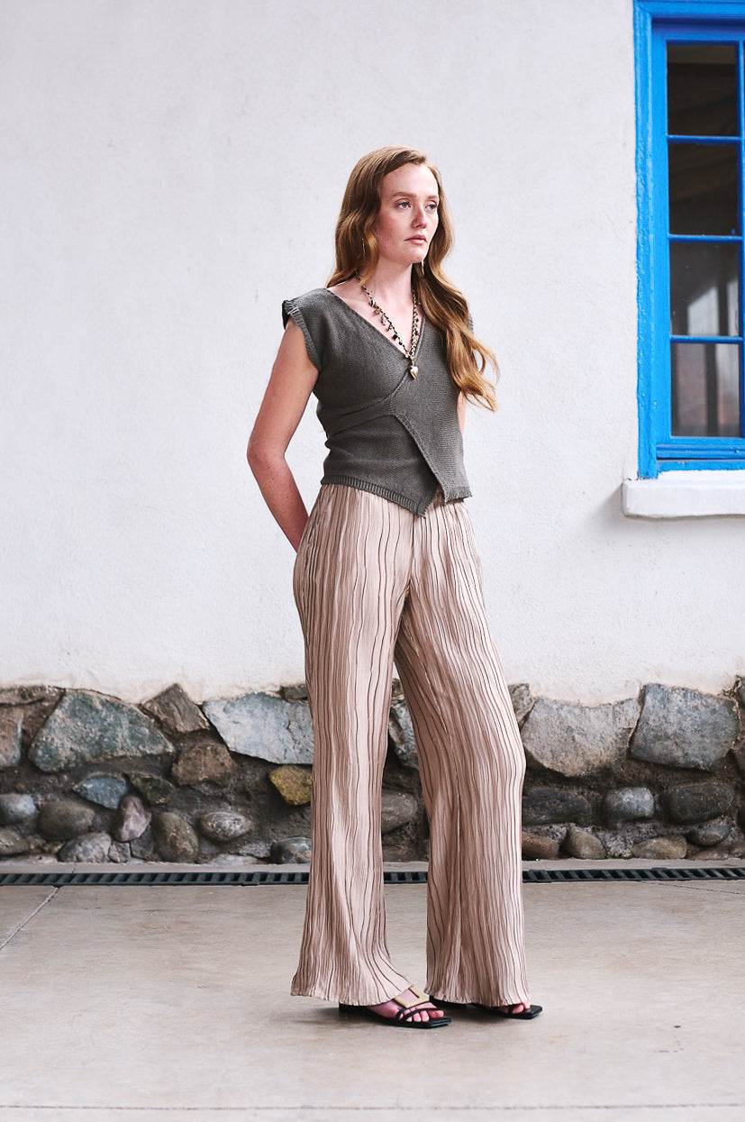 Top 100% Algodón Rita Taupe