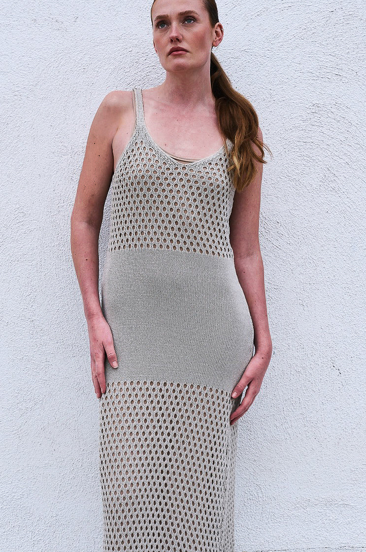 Vestido 100% Algodón Chiara Beige