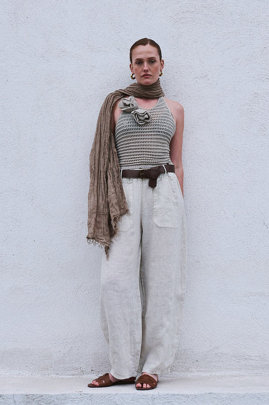 Top 100% Algodón Giuliana Beige