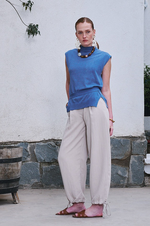 Top 100% Algodón Monti Azul Denim