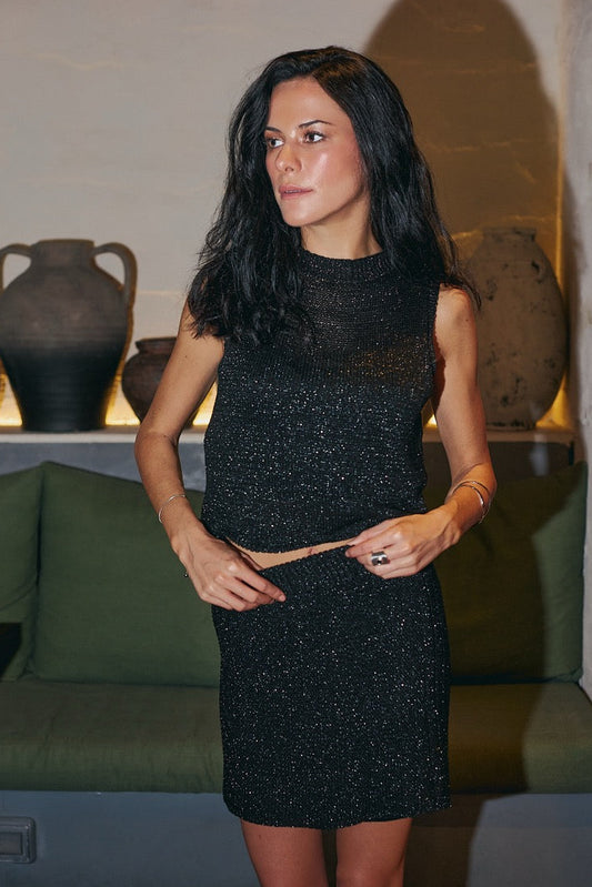 Falda Viscosa Gala Negro