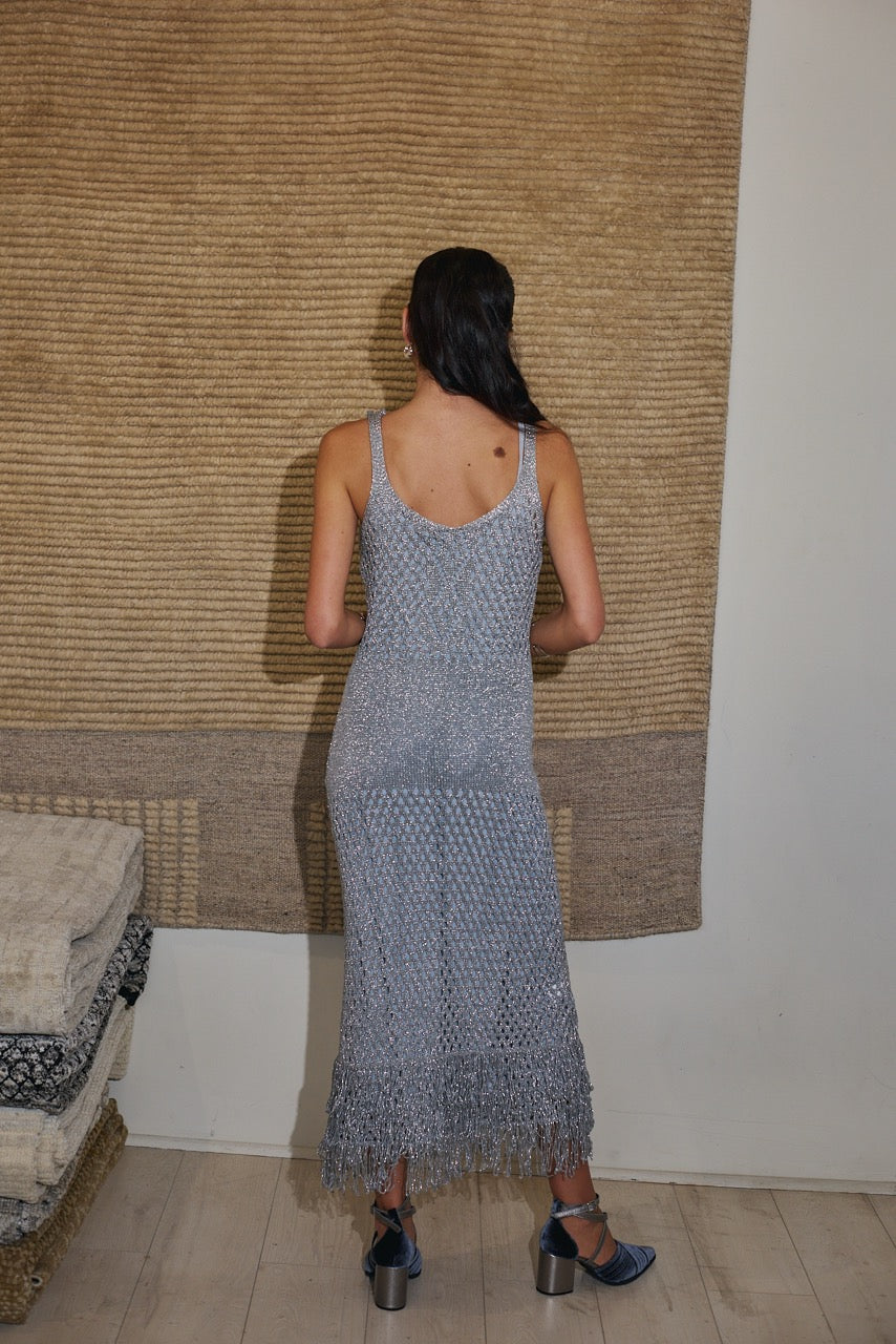 Vestido Tejido Isadora Plateado