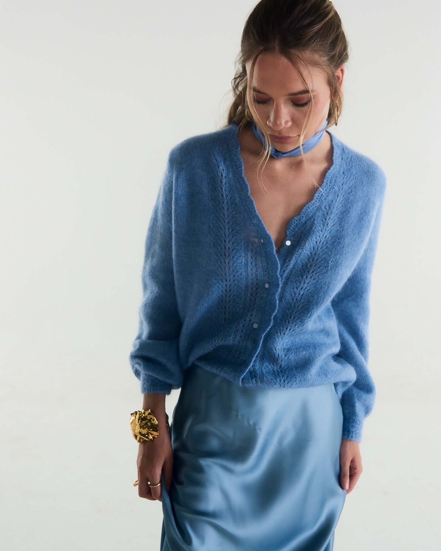 Chaleco 100% Mohair Hanne Ínidgo