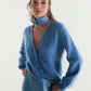 Chaleco 100% Mohair Hanne Ínidgo