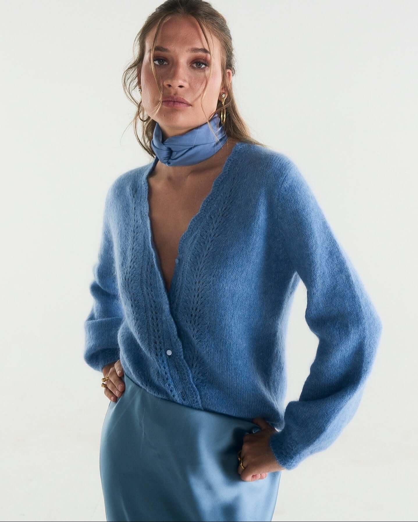 Chaleco 100% Mohair Hanne Ínidgo
