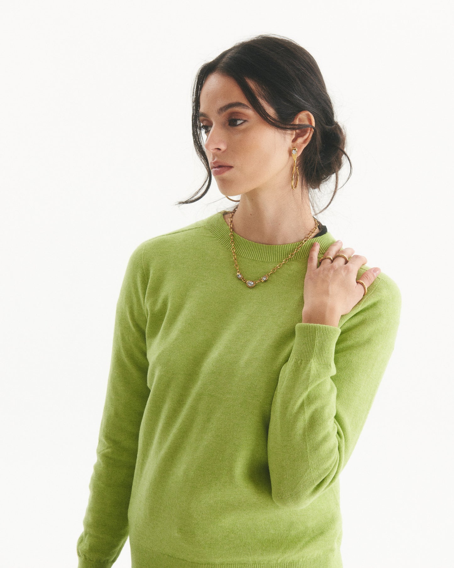 Sweater Cashmere Vilma Verde Limón