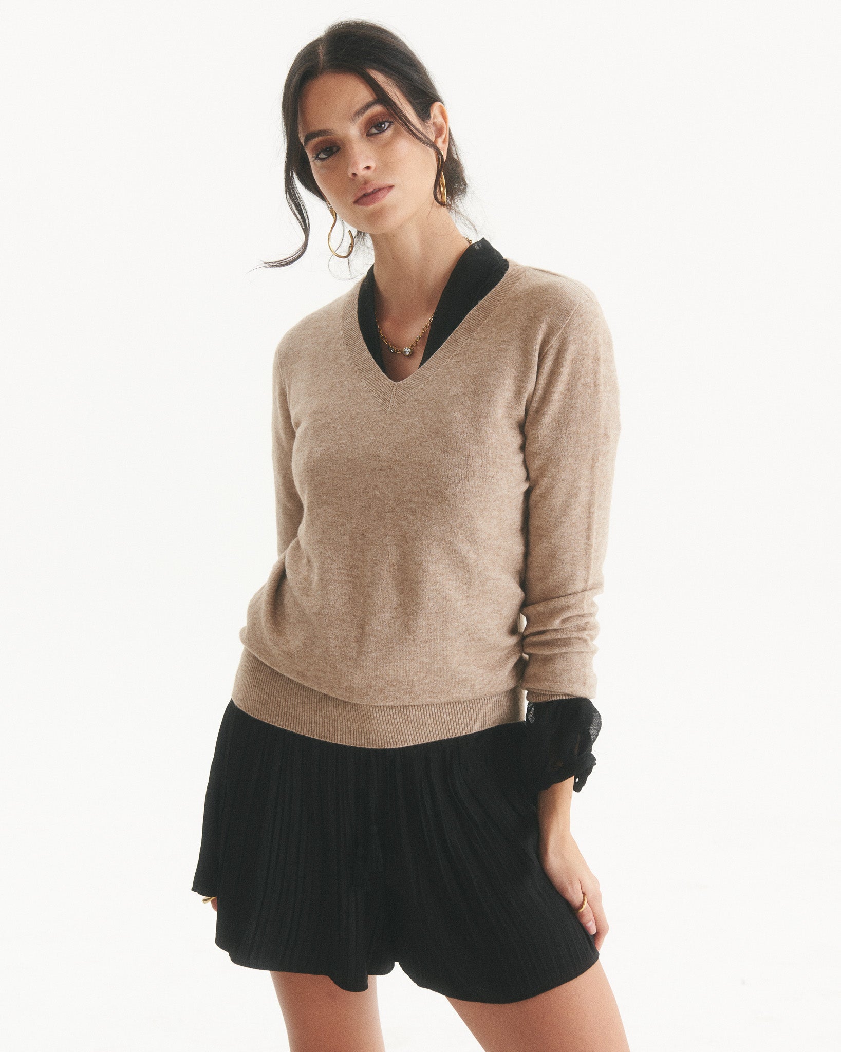 Sweater Cashmere Grete Taupe