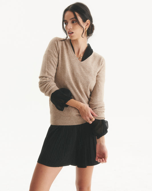 Sweater Cashmere Grete Taupe