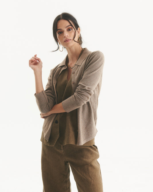 Chaleco Cashmere Signe Taupe