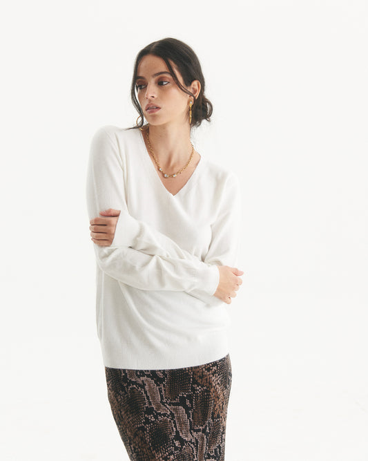 Sweater Cashmere Grete Blanco