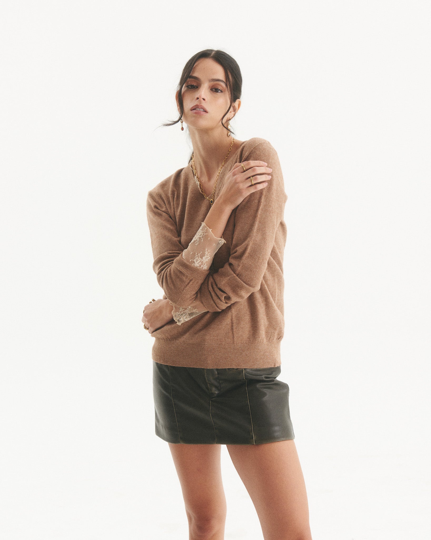 Sweater Cashmere Grete Caramelo