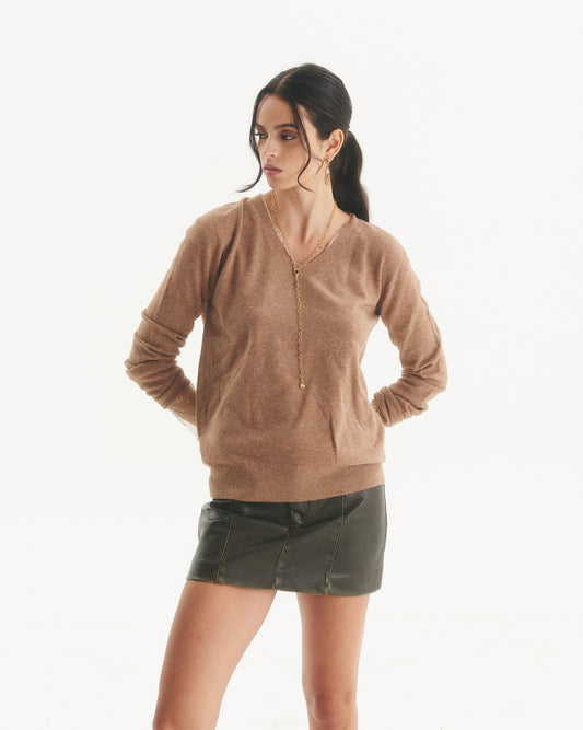 Sweater Cashmere Grete Caramelo