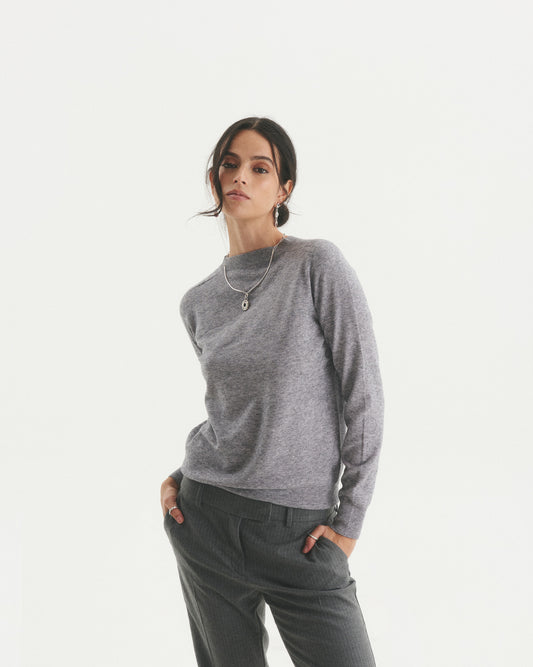 Sweater Cashmere Vilma Gris Claro