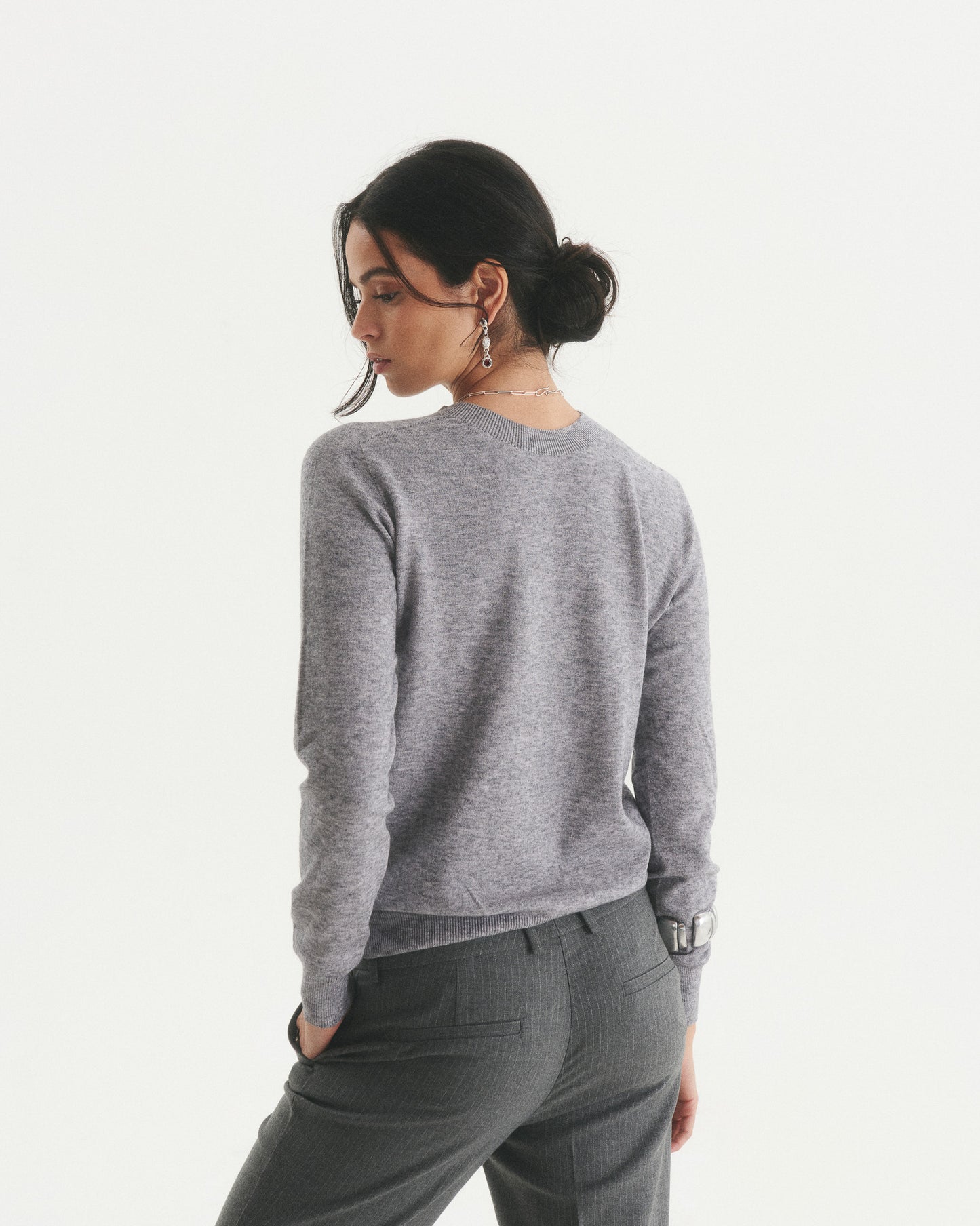 Sweater Cashmere Vilma Gris Claro