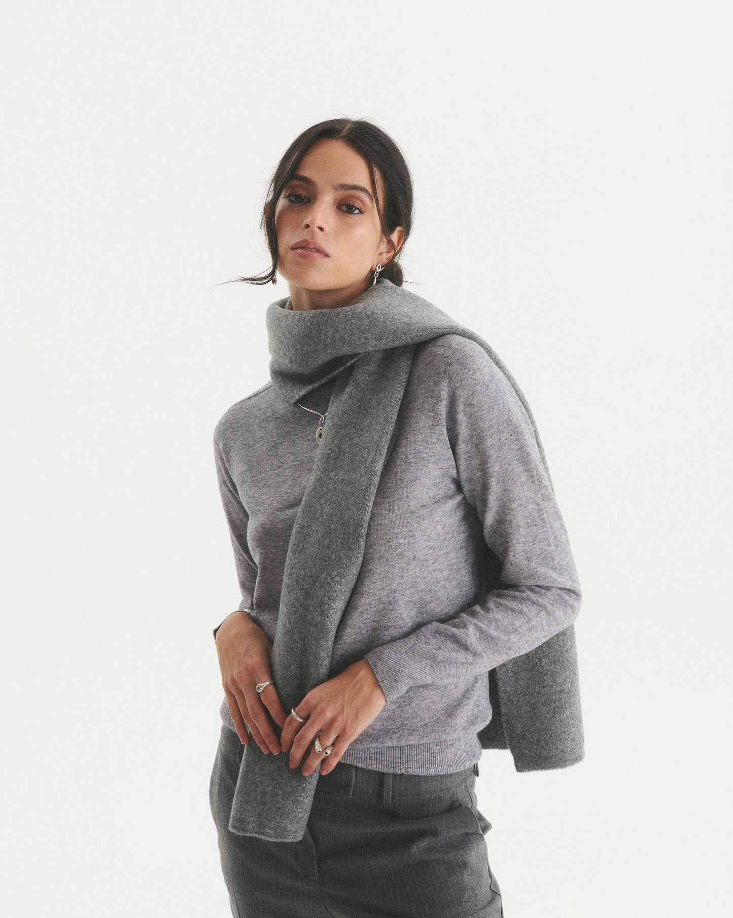 Sweater Cashmere Vilma Gris Claro