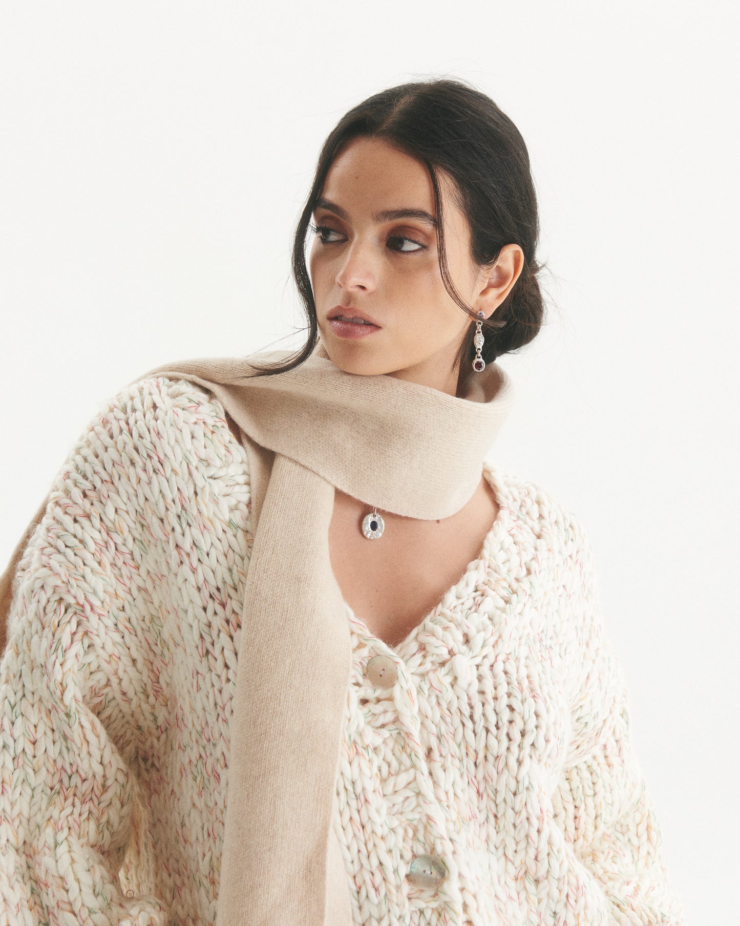 Bufanda 100% Cashmere Rosalia Beige
