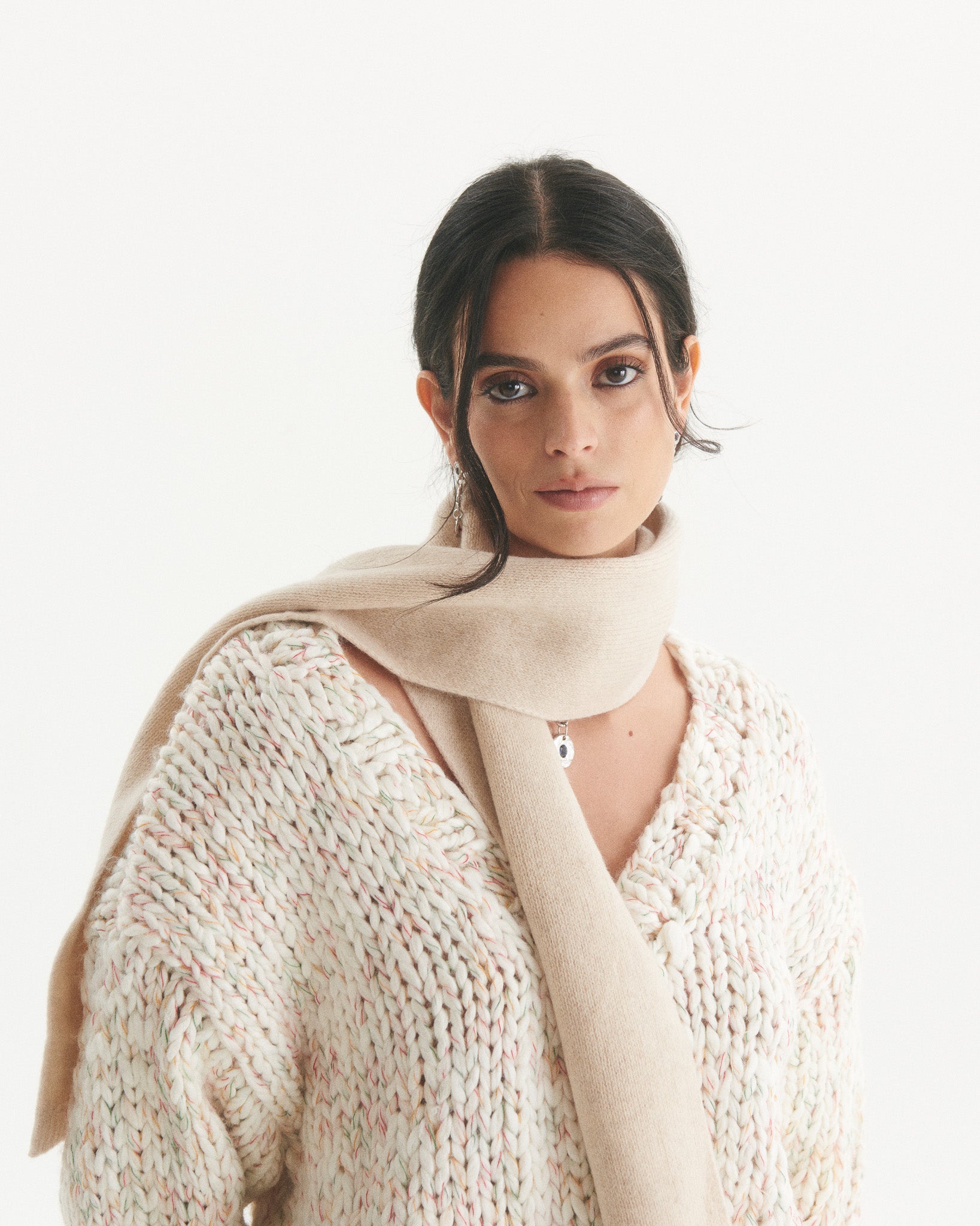 Bufanda 100% Cashmere Rosalia Beige