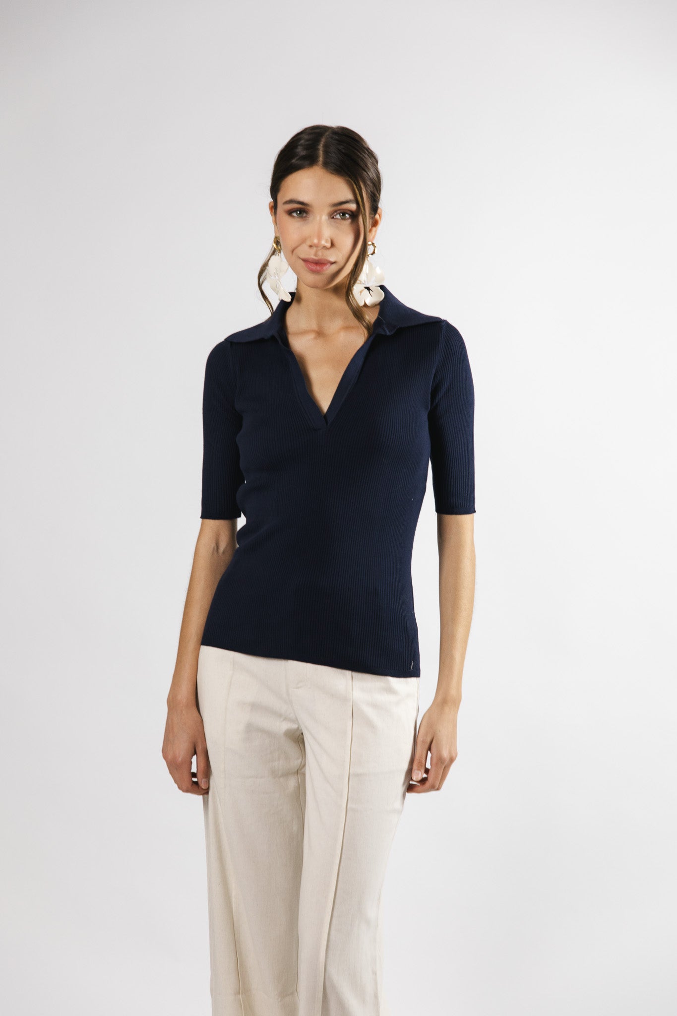 Polera Algodón Alba Azul