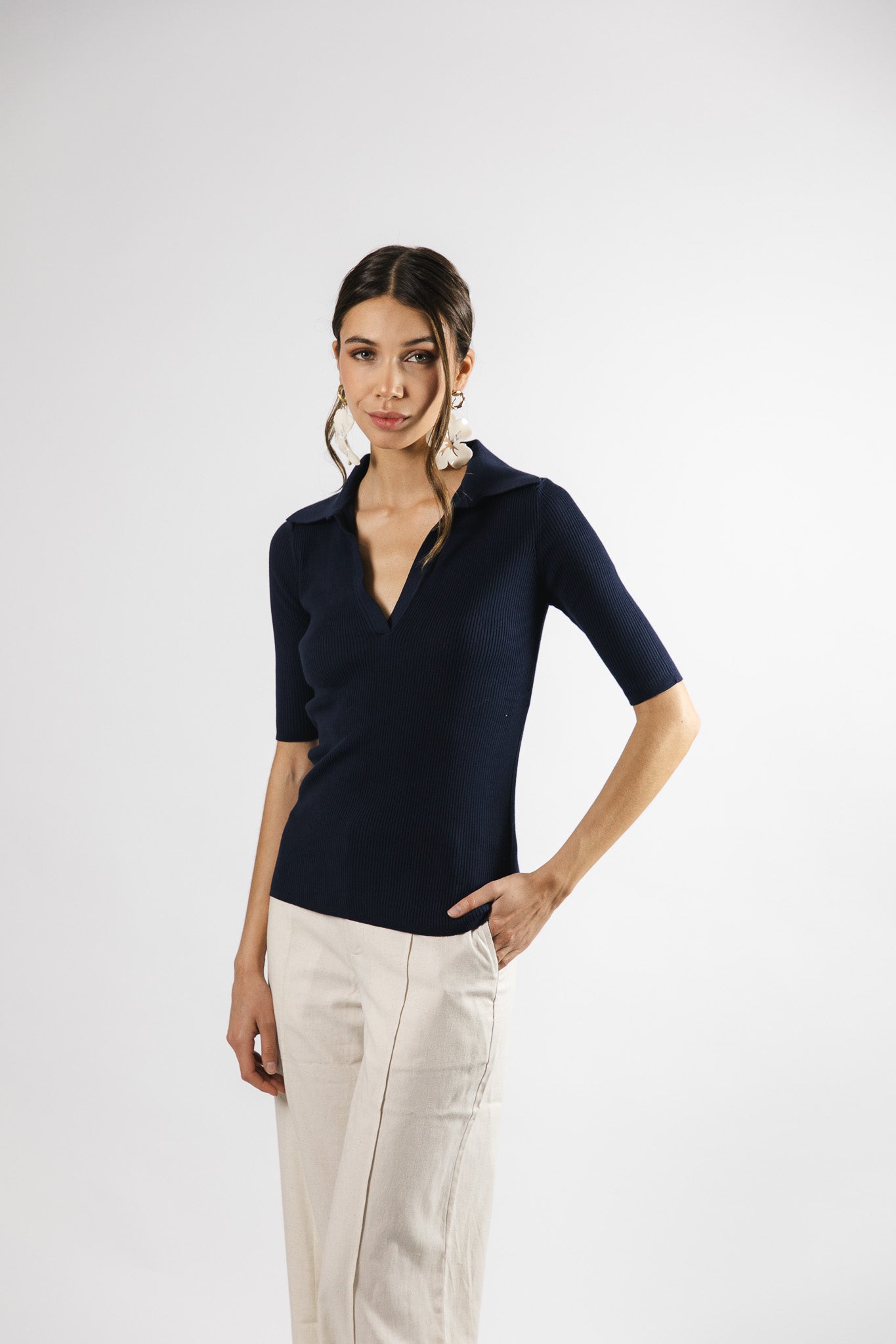 Polera Algodón Alba Azul