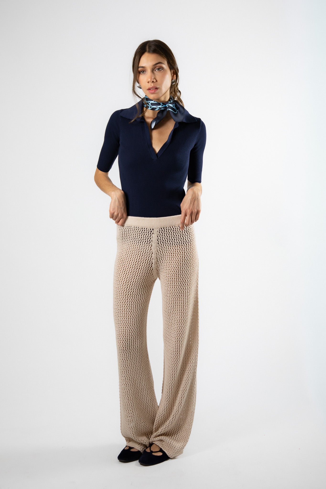 Pantalón Calado Penelope Beige