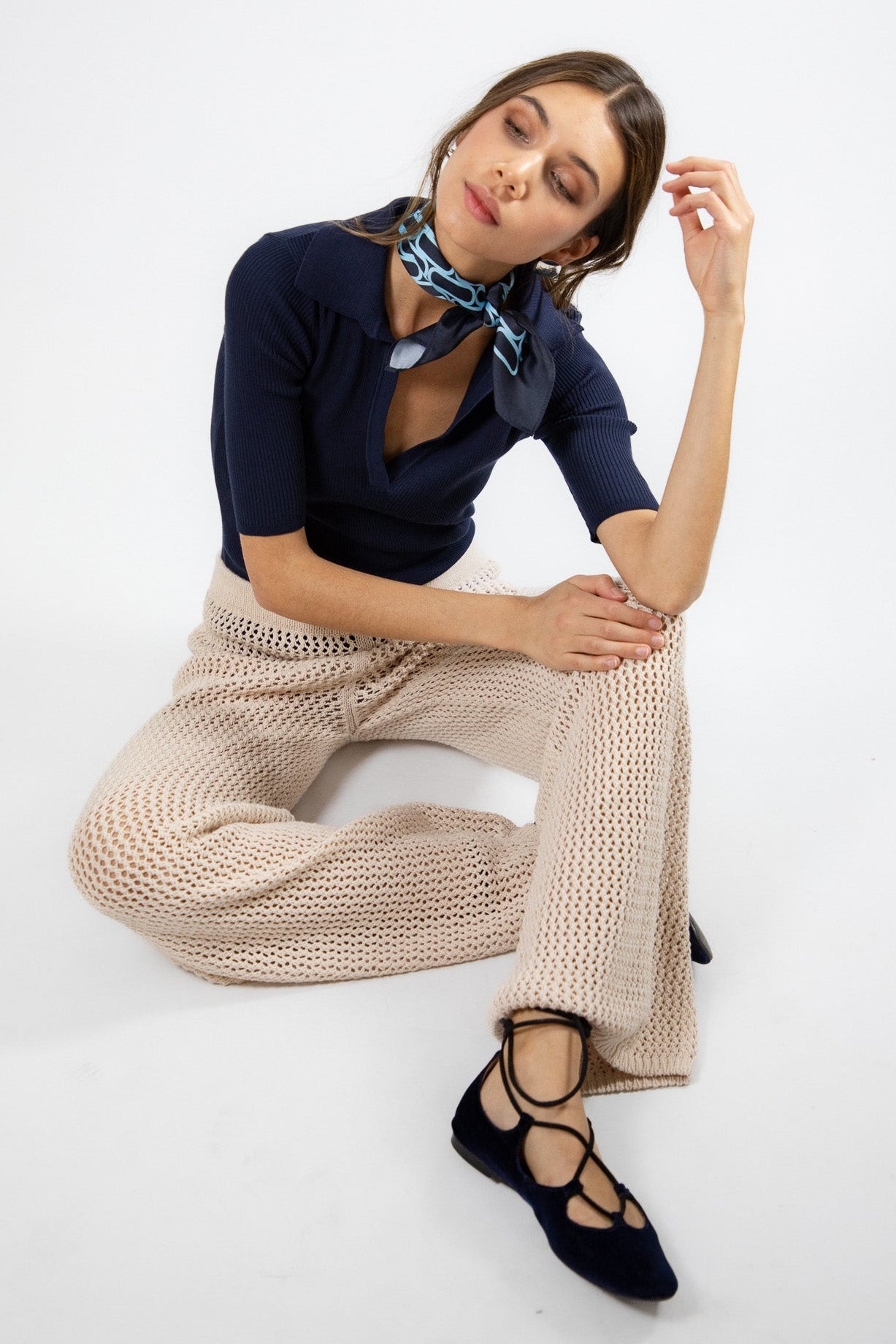 Pantalón Calado Penelope Beige