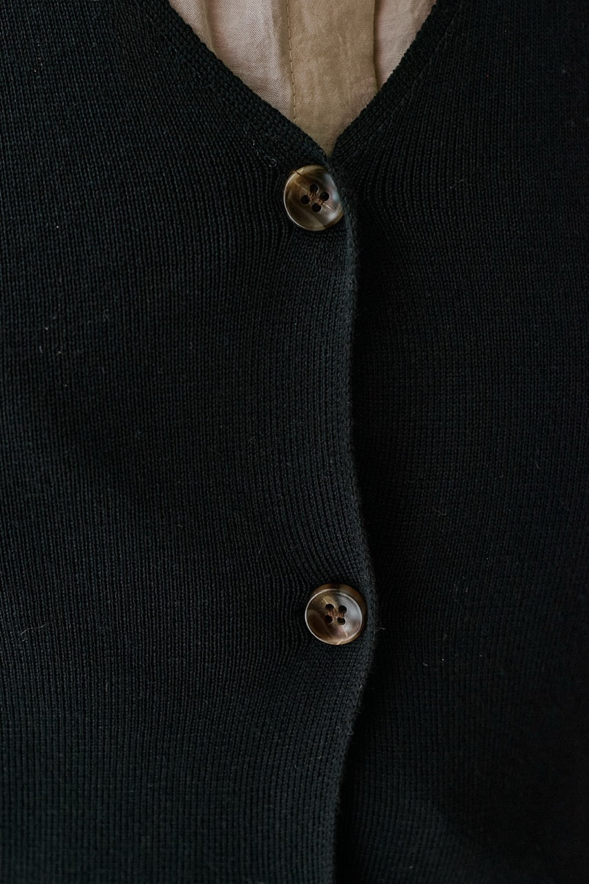 Vest Viscosa Algot Negro Detalle