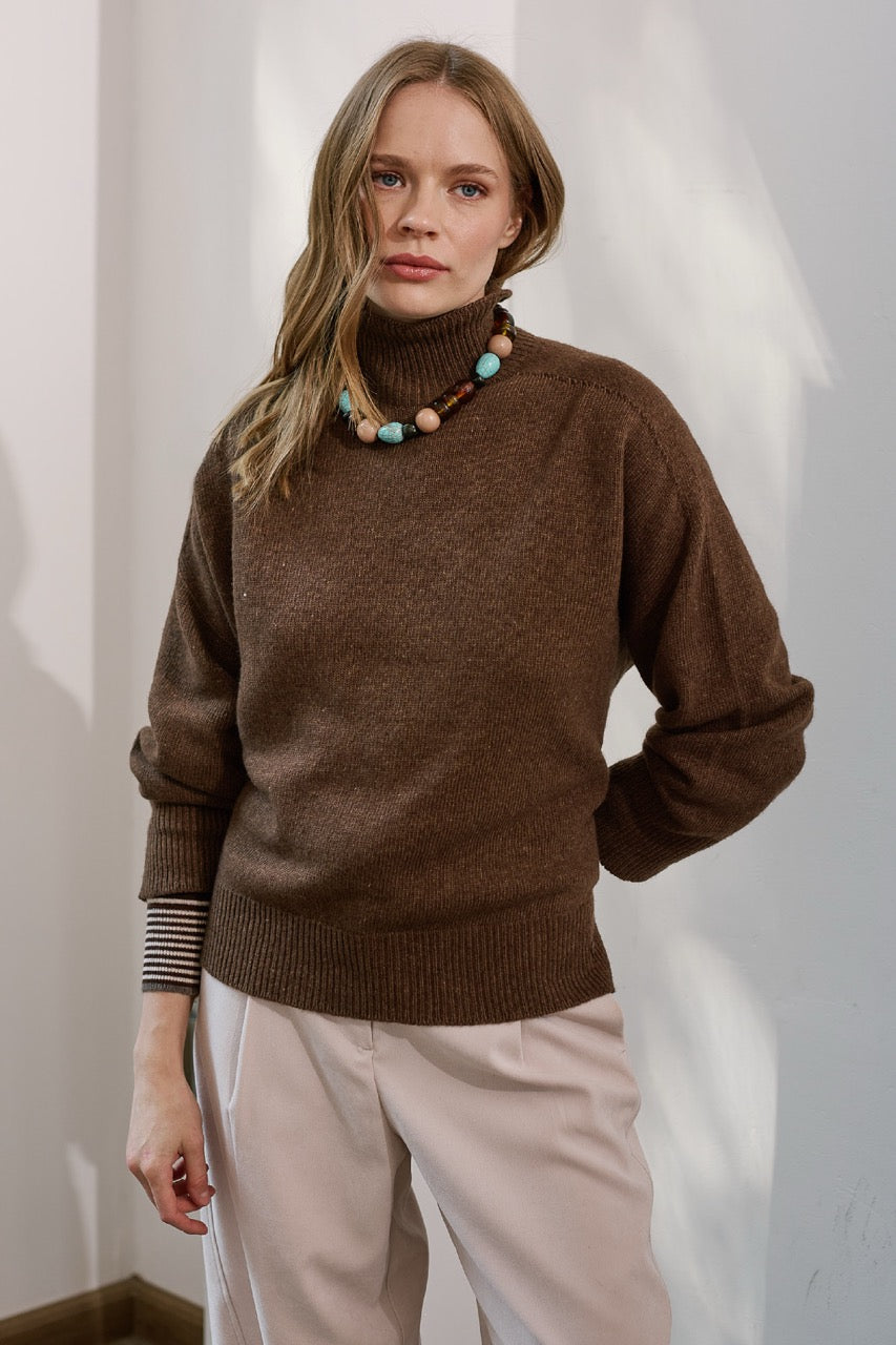 Sweater Lana y Cashmere Ancona Café