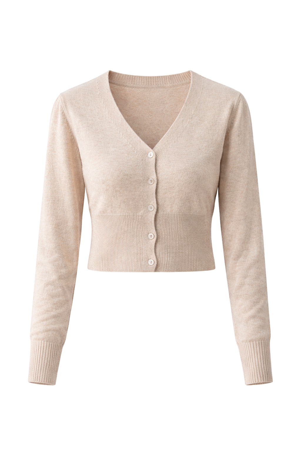 Chaleco Lana y Cashmere Beige Fantasma