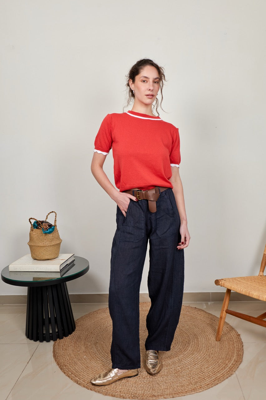 Top Algodón Brera Rojo