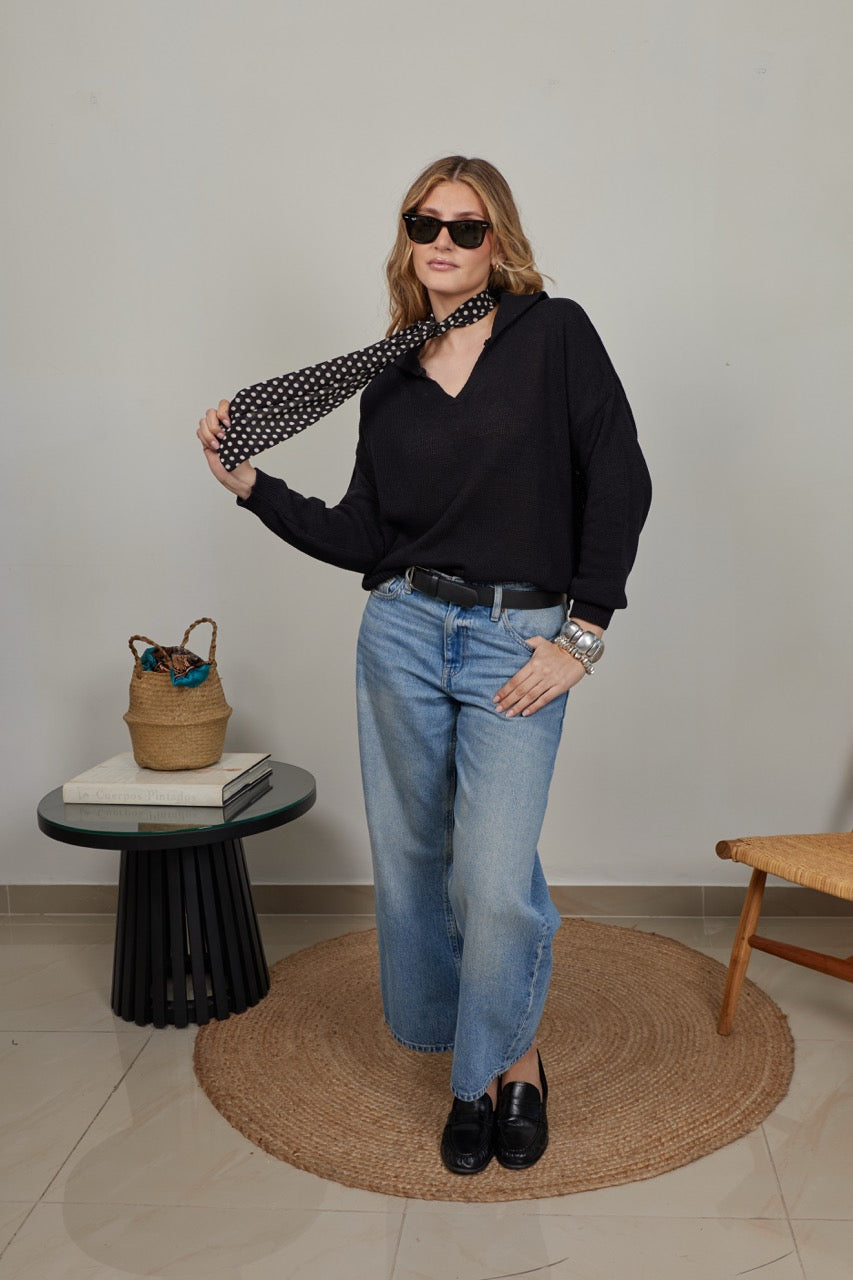 Sweater Algodón Bronte Negro
