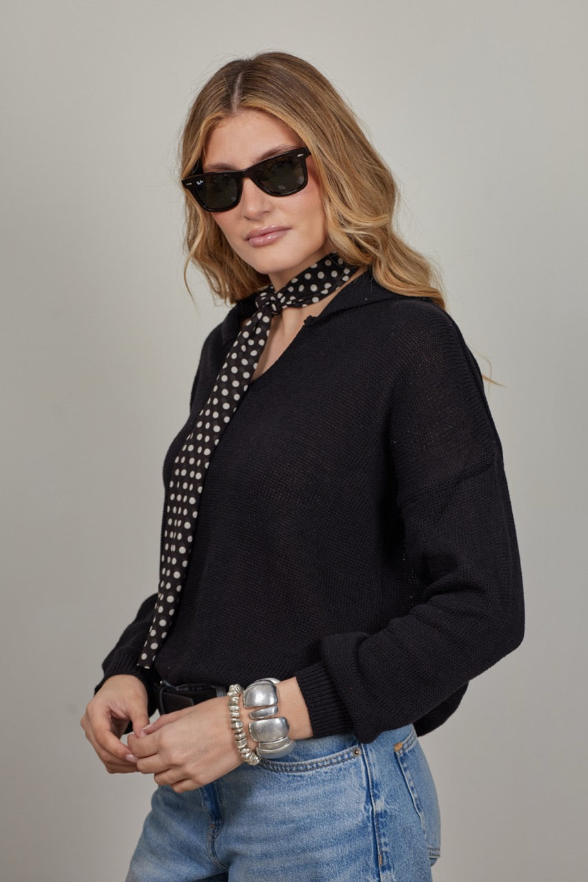 Sweater Algodón Bronte Negro