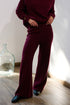 Lana y Cashmere Bellagio Pants Burdeo Vista Frontal