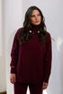 Sweater Lana y Cashmere Bellagio Burdeo Vista Frontal