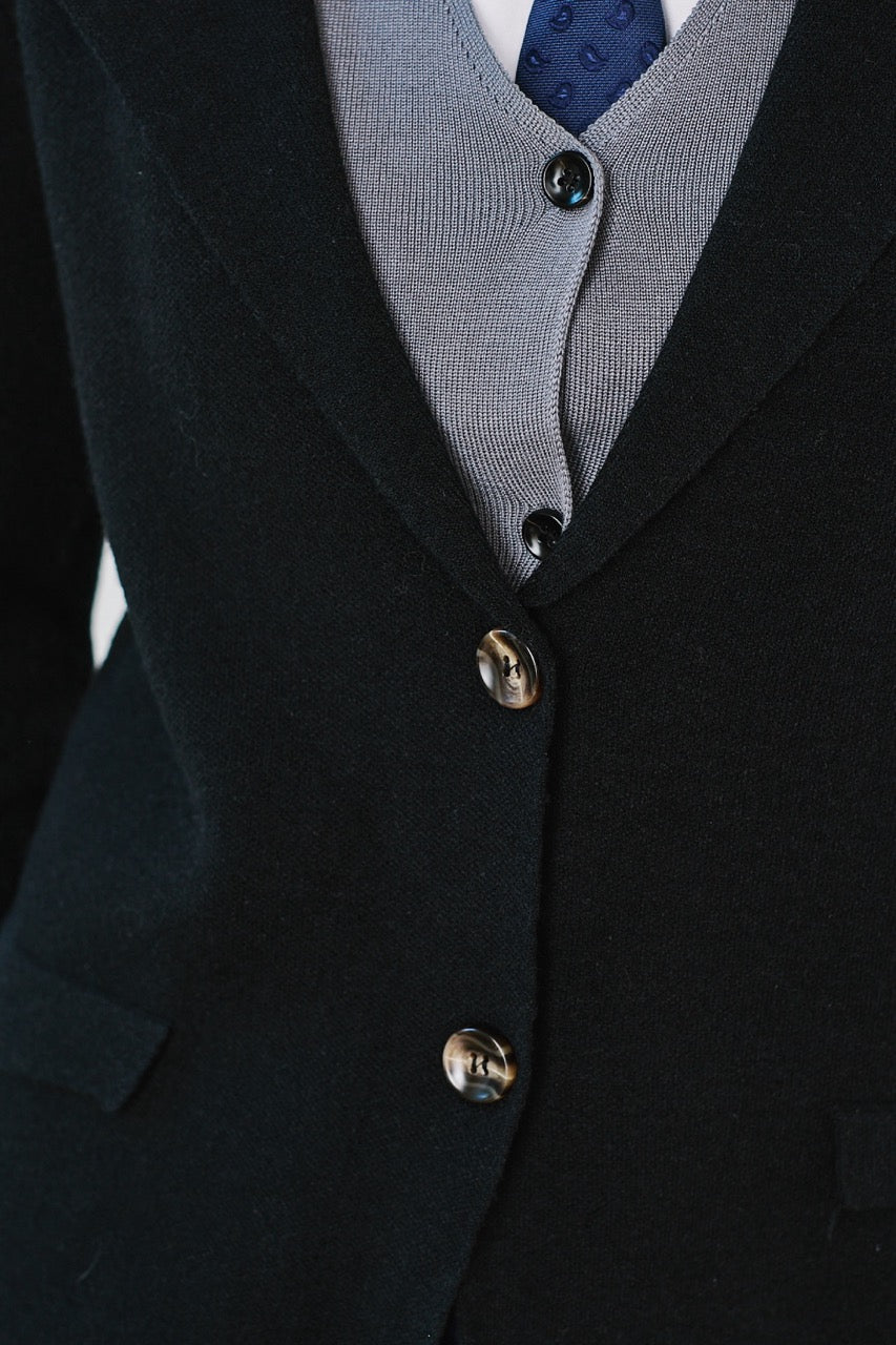 Blazer Viscosa Edda Negro Detalle