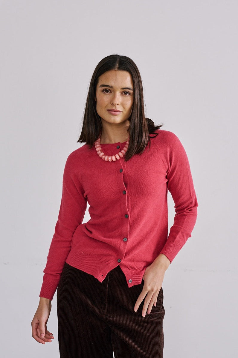 Chaleco Lana Lilo Rosado Vista Frontal