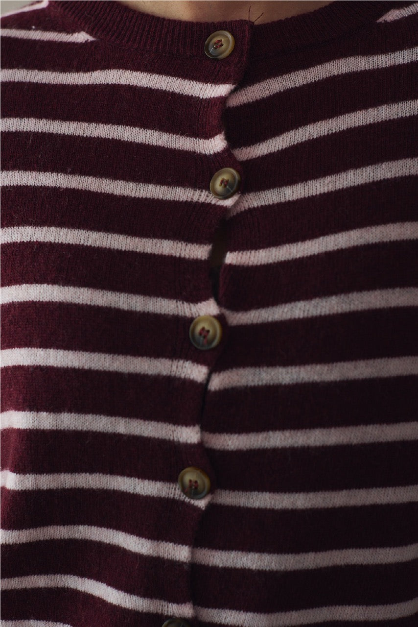 Chaleco Lana y Cashmere Ponzo Burdeo Detalle