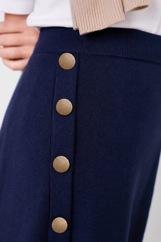 Falda Viscosa Sten Azul Marino