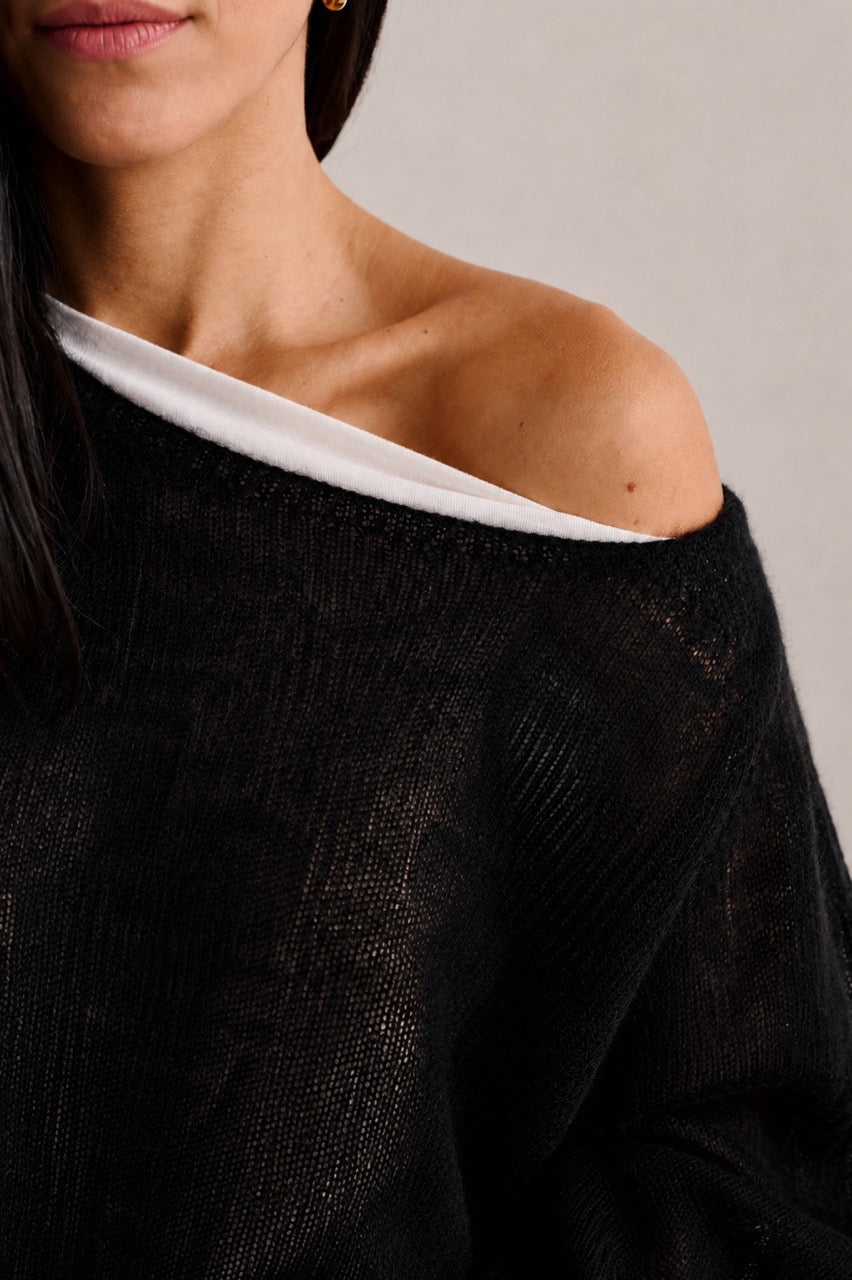Sweater Mohair Yrsa Negro