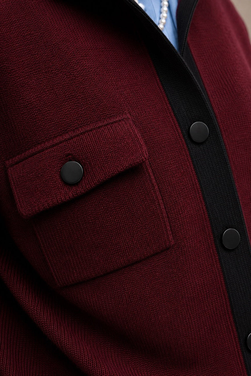 Chaqueta Viscosa Stina Burdeo