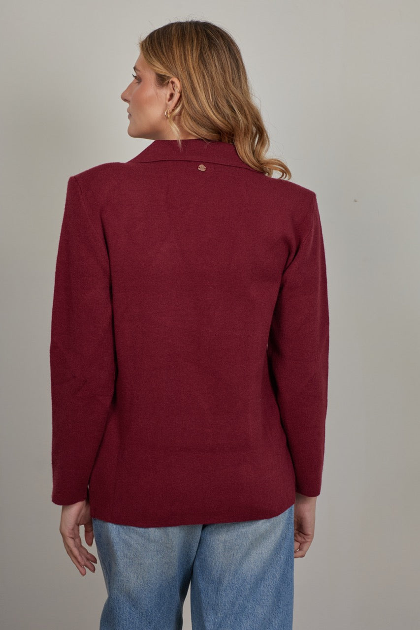 Blazer Paño Edda Burdeo