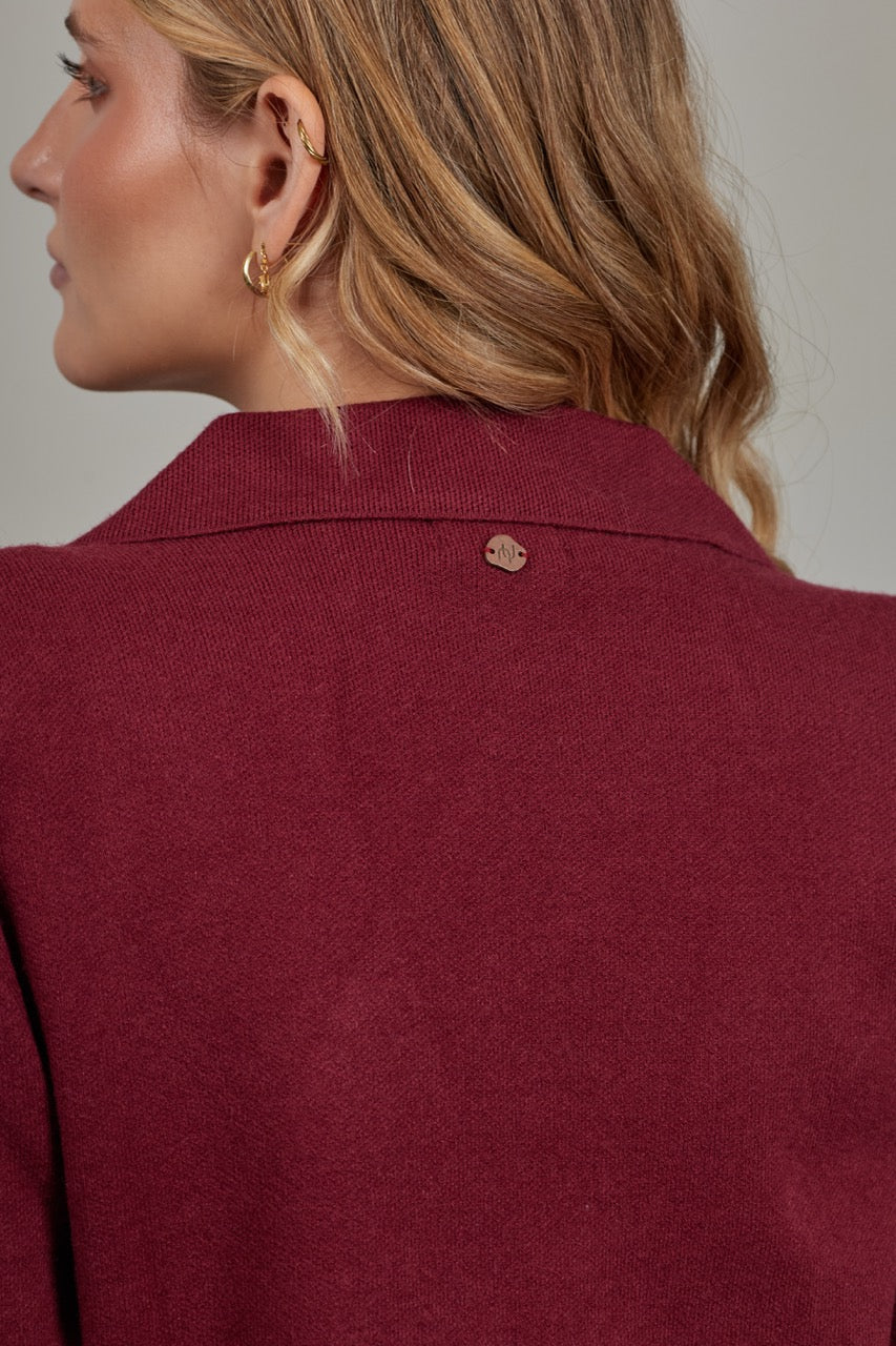 Blazer Paño Edda Burdeo