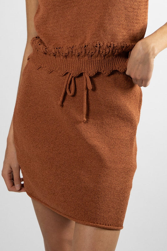 Falda Algodón Marina Camel