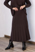 Falda Lana y Cashmere Runa Café Vista Frontal
