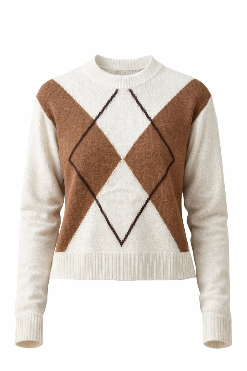 Foto fantasma Sweater Avola Blanco/Camel