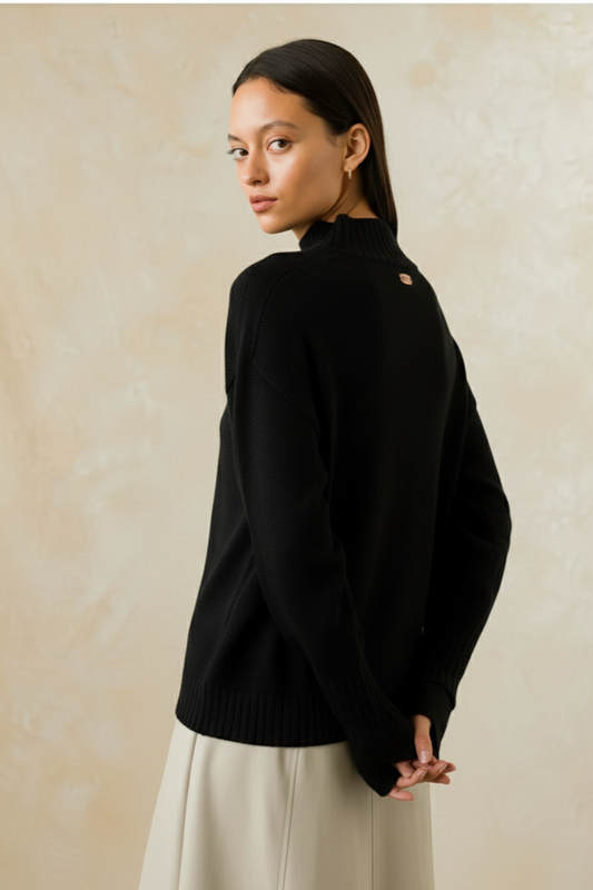 Sweater 100% Lana Noe Negro