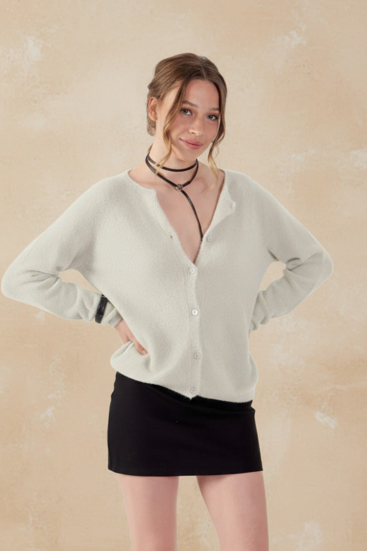 Chaleco Baby Alpaca Elvira Blanco Hueso