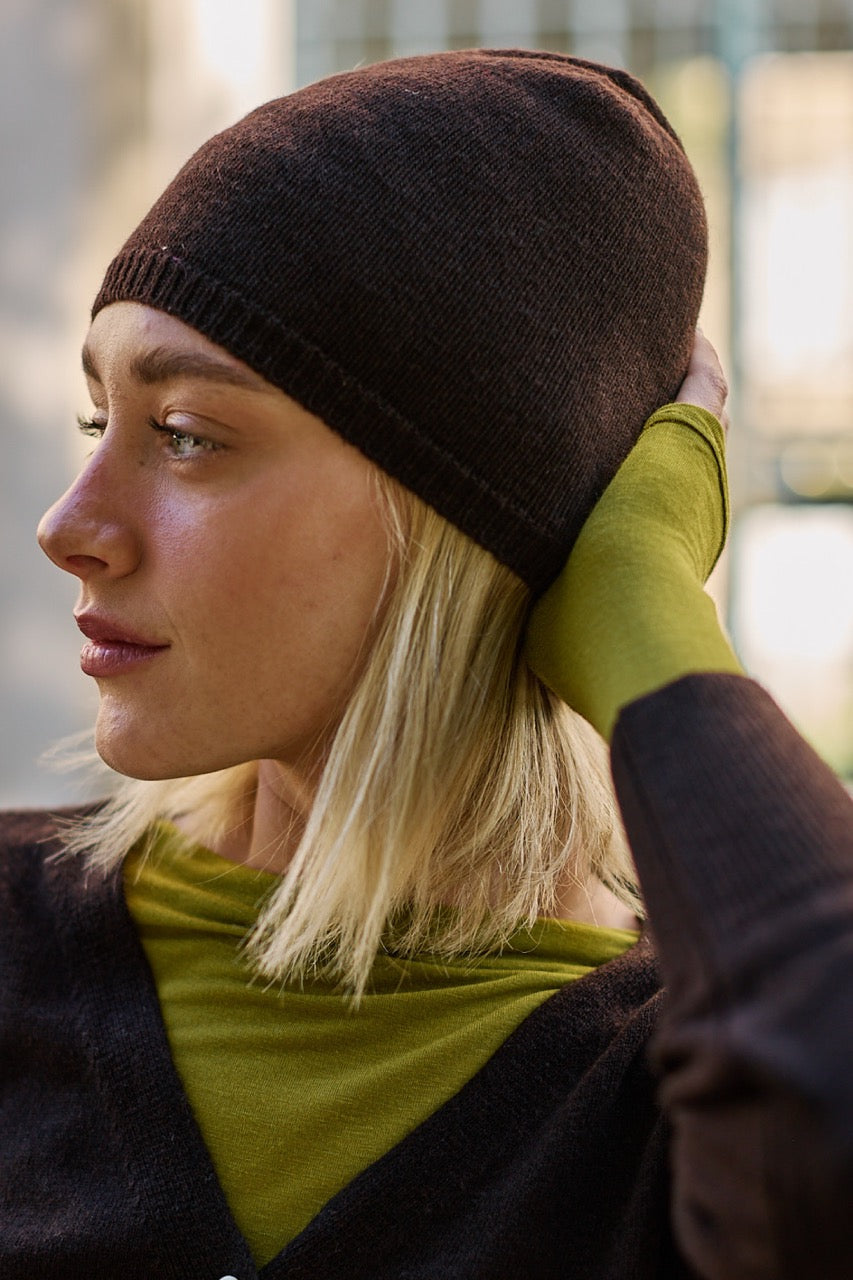 Gorro Lana y Cashmere Parma Café