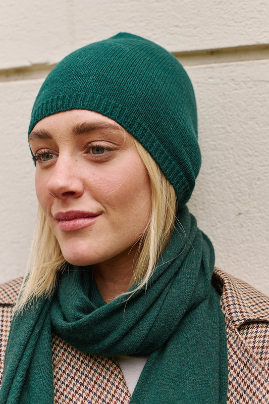 Gorro Lana y Cashmere Parma Verde Botella