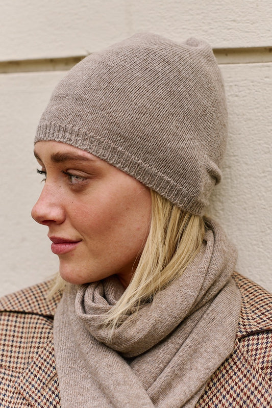 Gorro Lana y Cashmere Parma Taupe
