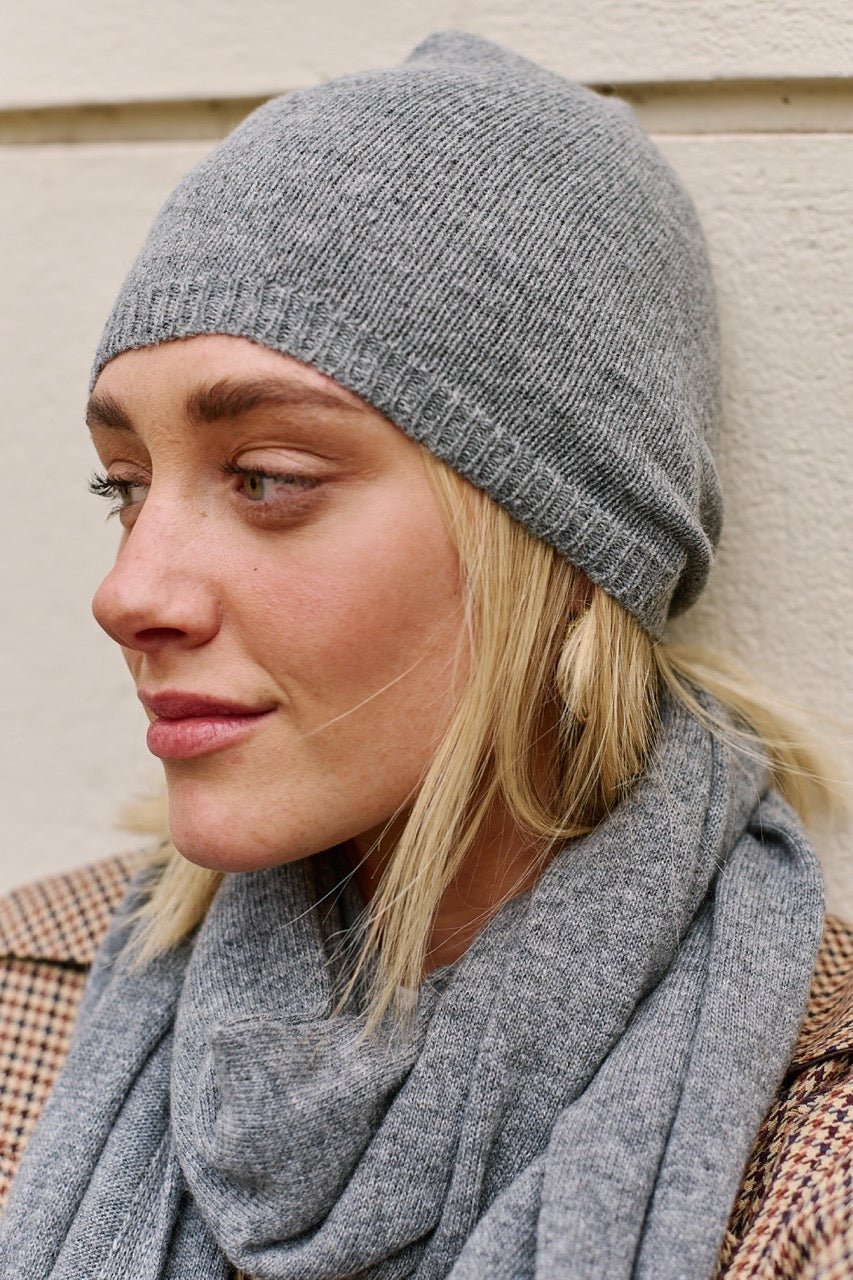 Gorro Lana y Cashmere Parma Gris